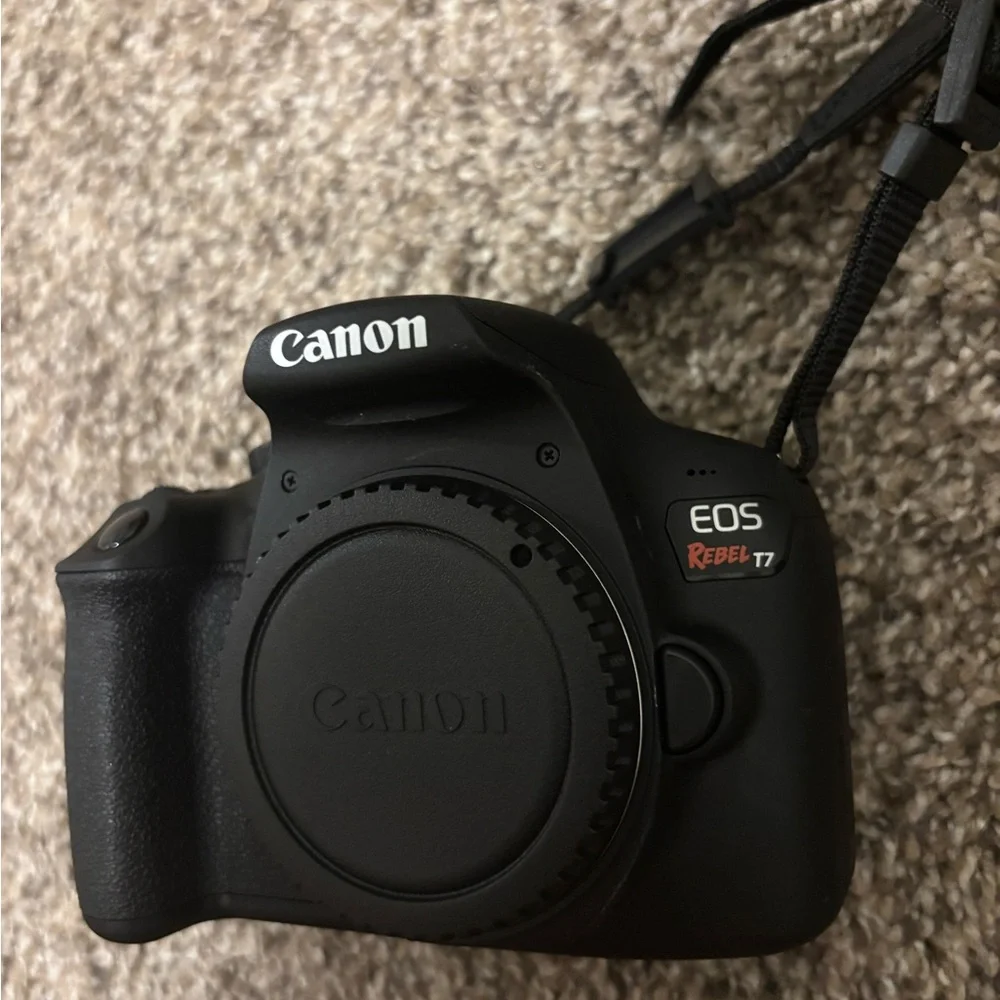 Canon EOS Rebel T7 DSLR Bundle 18-55mm & 75-300mm Lenses, Bag, Strap, Charger.